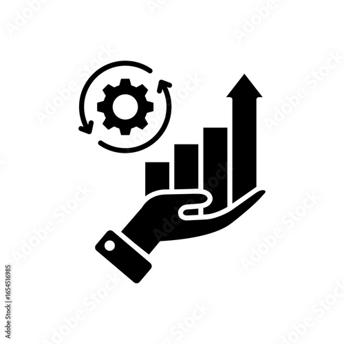 Sustainable Development Icon Vector Illustration Glyph Version