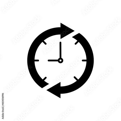 Long Term Icon Vector Illustration Glyph Version