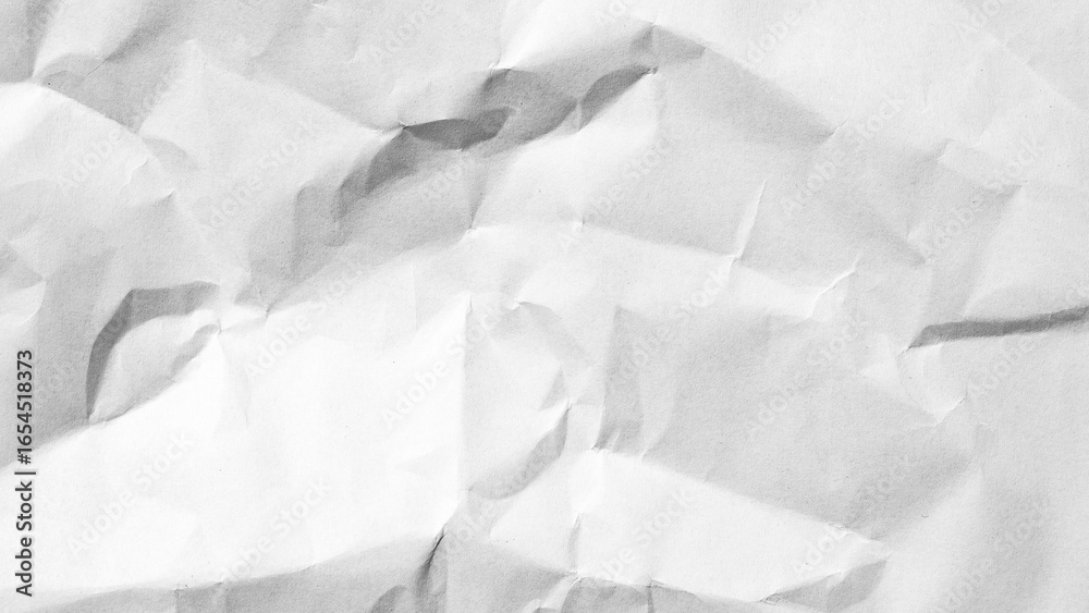 Obraz premium Crumpled Paper Poster Photo Effect Mockup,Crumpled Paper texture overlay effec,white crumpled paper,crumpled paper background