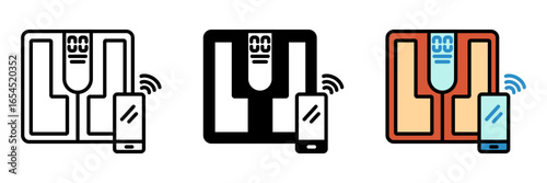 Smart scale is a digital device measuring weight, body fat, muscle mass, and tracking health data with connected applications.