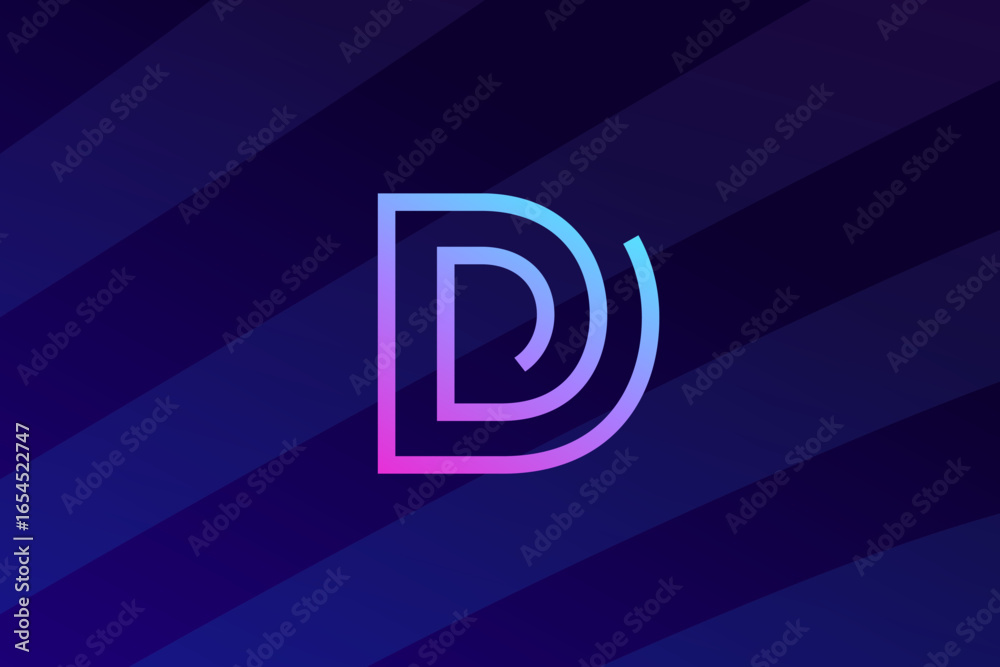 Fototapeta premium Letter D logo icon design template elements