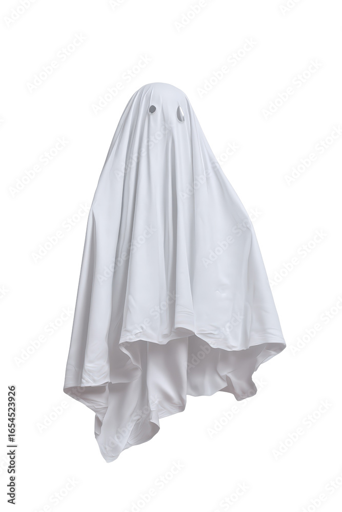 Spooky ghost costume isolated on transparent background Spooky ghost costume isolated on transparent background