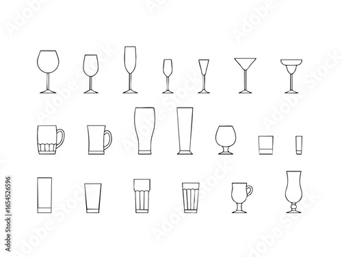 wine beer and juice glass