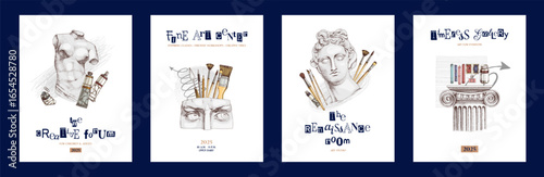 Vector posters with classics sculpture