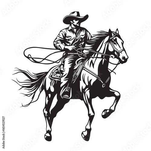 cowboy riding a horse