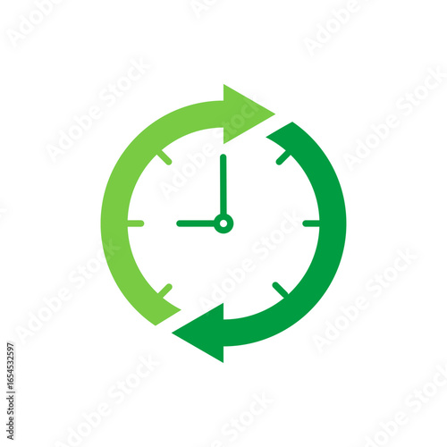 Long Term Icon Vector Illustration Green Version
