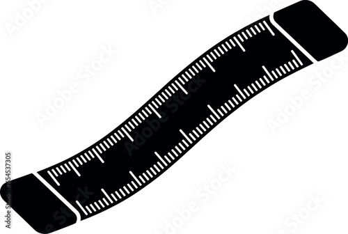 Vector art of flexible measuring tape isolated on white background transparent background