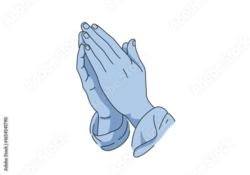 Illustration of Two Hands Clasped in Prayer.
