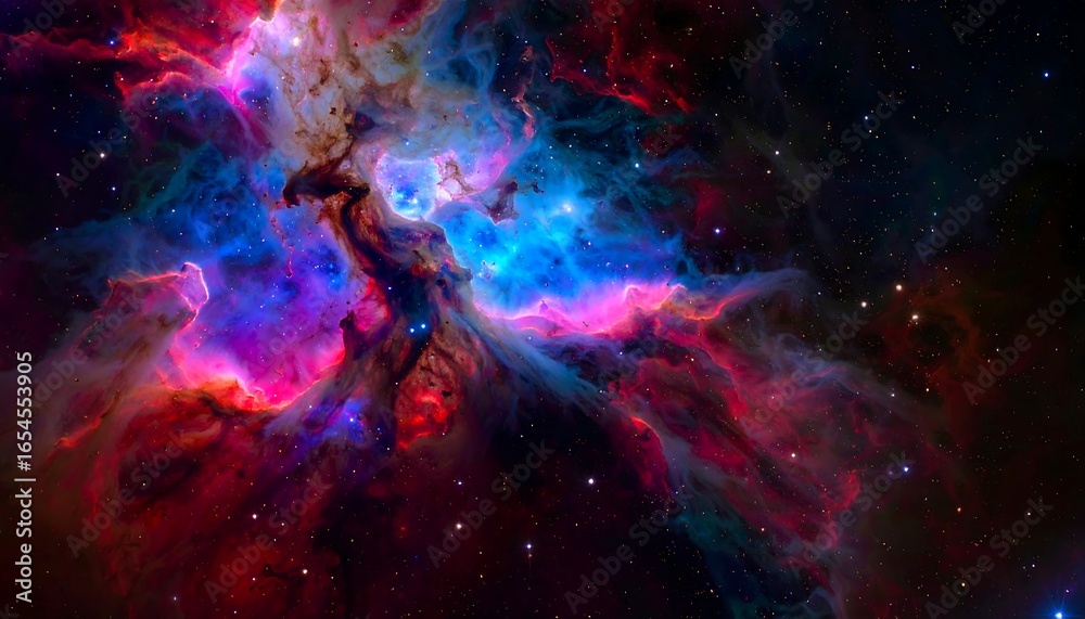 Obraz premium Cosmic nebula, vibrant colors