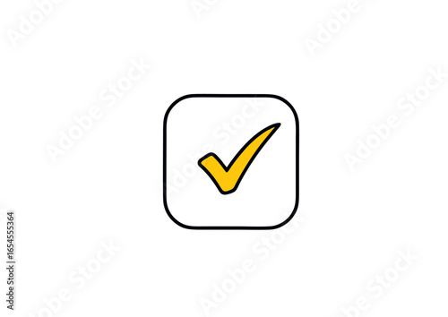 Interactive icon of checkmark confirmation