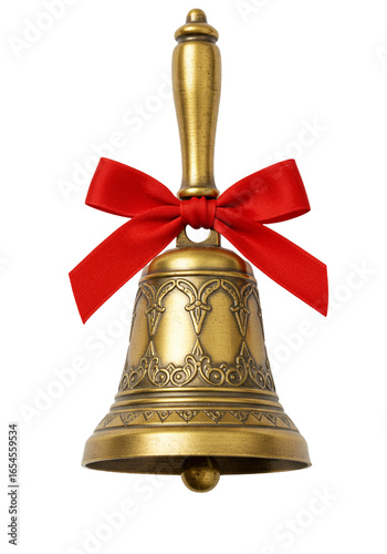 Christmas ding dong bell with transparent PNG background