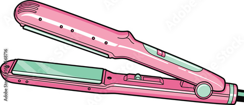 Pink hair straightener, styling tool for sleek, smooth hair results