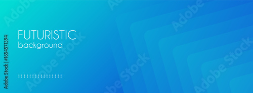 Blue gradient abstract vector banner. Minimal business futuristic background with arrows for Facebook cover, social media header, web banner