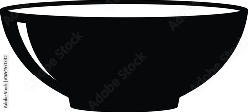 Simple black bowl on food preparation, serving, and dining concepts