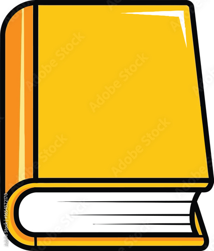 Yellow hardcover book, education and knowledge, learning and studying