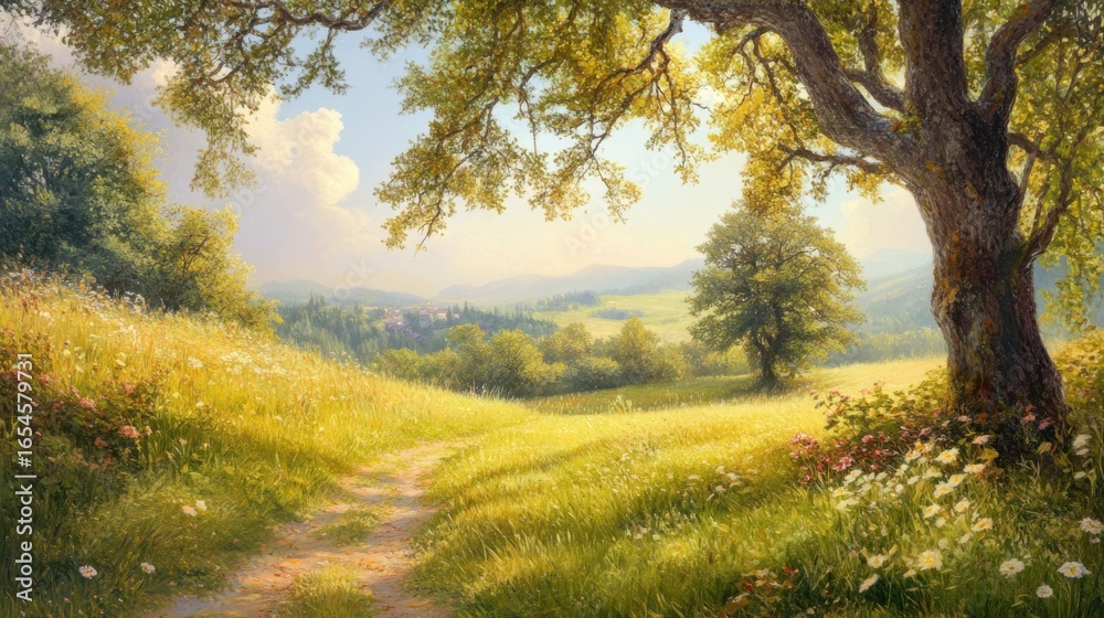 Naklejka premium nature, sunny day 