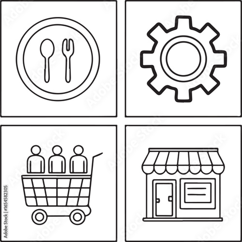 Business and Service Concept Icons for Digital Use
