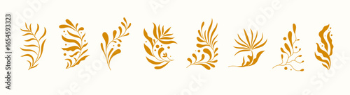 Retro groovy floral illustration in wavy and naive style. Organic shapes, vibrant flowers print for poster, social media or packaging. Botanic vector illustration