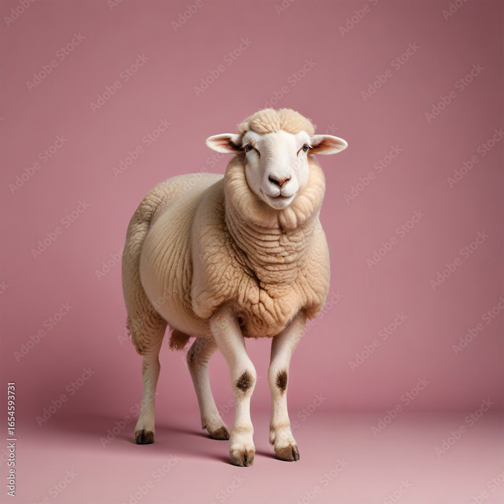Fototapeta premium sheep with plain background