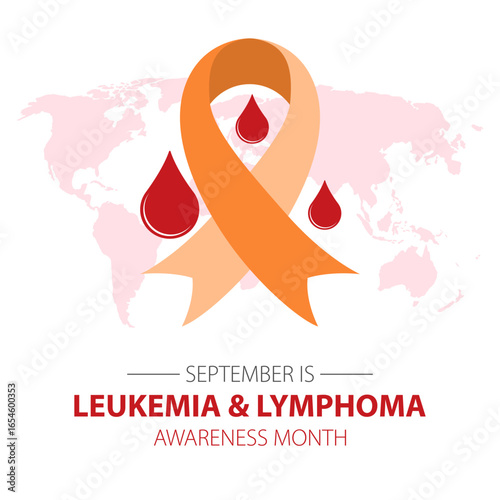 September is Blood Cancer Awareness Month. Support the fight against blood cancer. Banner, poster, social media, design. Vector illustration.