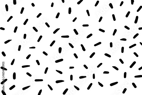 Monochrome donut pattern. Doodle ink hand drawn texture. Vector illustration