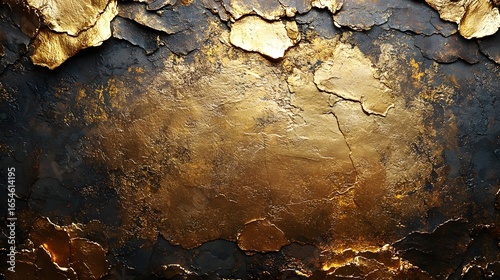 Rustic gold foil texture with rough edges