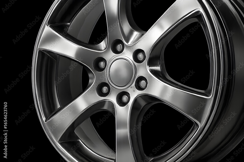 Obraz premium car wheel isolated on white background