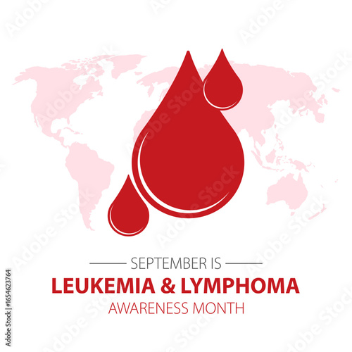 September is Blood Cancer Awareness Month. Support the fight against blood cancer. Banner, poster, social media, design. Vector illustration