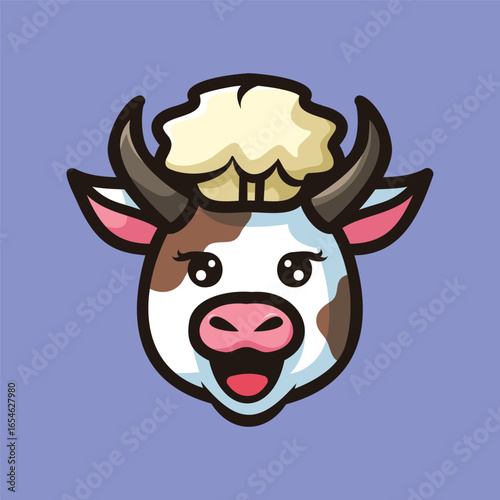 Wallpaper Mural Chef Cow Cartoon Illustration - Kawaii Animal Logo Clipart Torontodigital.ca