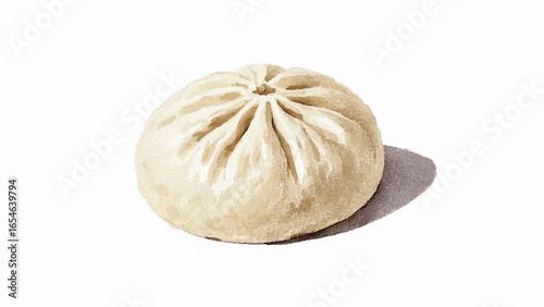 Misty Bao One steamed bao isolated watercolor vector illustration svg