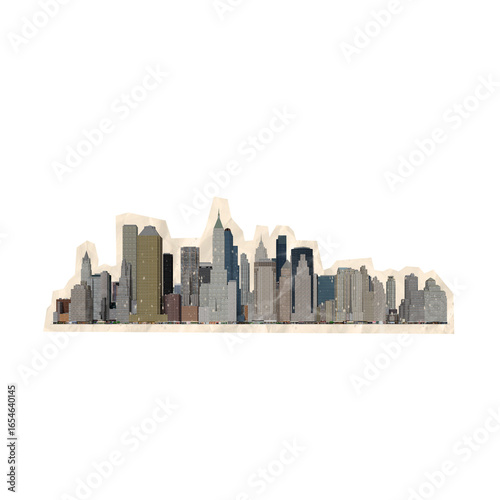 scrapbook cutout of new york city skyline