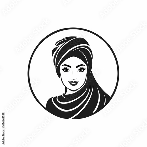 Feminine woman beauty logo design template vector on white background.
