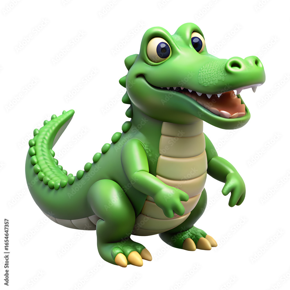 Fototapeta premium crocodile 3d icon 