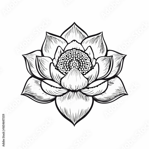 Lotus Vesak Buddha Vectors and Illustrations isolated on white background.
