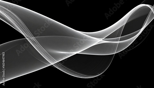 Abstract Curved Lines Flowing Elements