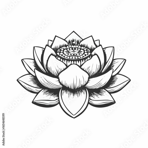 Lotus Vesak Buddha Vectors and Illustrations isolated on white background.