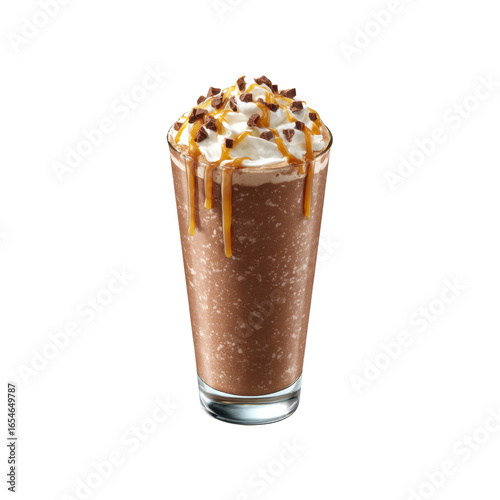 Caramel Chocolate Chip Frappuccino in Tall Glass