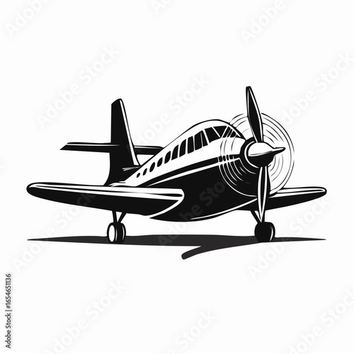 Turboprop Aircraft image Vectors and Vector Art isolated on white background.