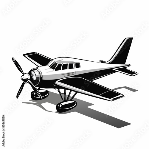 Turboprop Aircraft image Vectors and Vector Art isolated on white background.