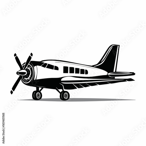 Turboprop Aircraft image Vectors and Vector Art isolated on white background.
