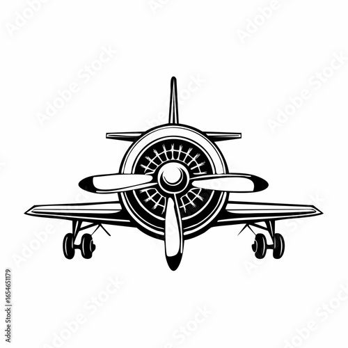 Turboprop Aircraft image Vectors and Vector Art isolated on white background.