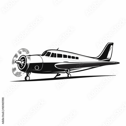 Turboprop Aircraft image Vectors and Vector Art isolated on white background.