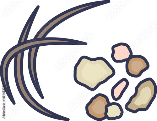 A microscopic illustration of animal dander and pet hair. These particles are common allergens that can trigger allergic reactions and respiratory issues in sensitive individuals.