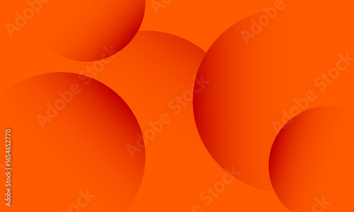 Abstract orange circles background, modern composition color background