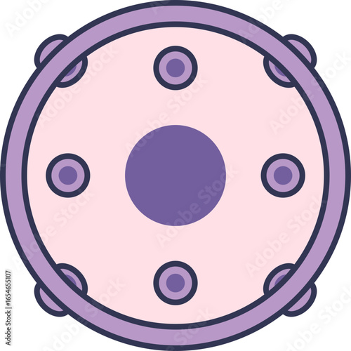 A diagram of a cell nucleus showing the nuclear envelope studded with nuclear pores. This illustrates the gateway for molecular transport between the nucleus and the cytoplasm.