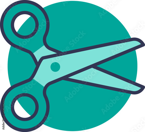 Scissors icon representing the renin enzyme's proteolytic function. Symbolizes the cleavage of angiotensinogen, a key step in blood pressure regulation and the RAAS system.