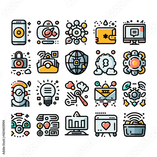 collection of AI Icons set