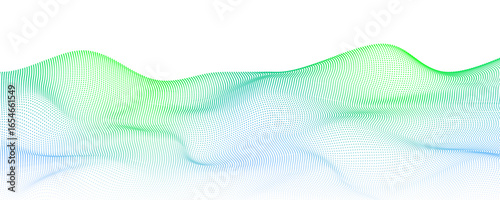 Futuristic tech background with flowing particle lines and wave patterns. Smooth gradients with minimal digital texture.
