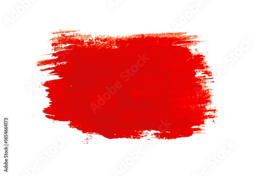 Brush line. Vector red paint brush spot, highlighter line or felt-tip pen marker. Ink smudge abstract shape stains with texture