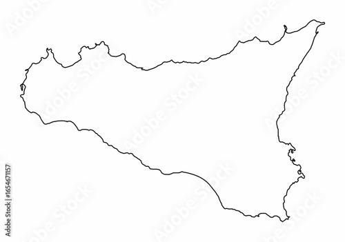 Sicily outline map